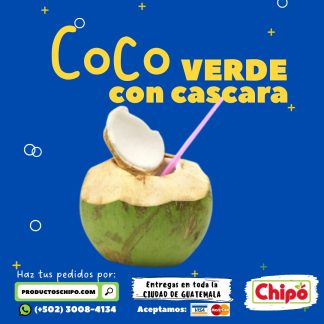 coco verde con cascara productos chipo guatemala fruta verdura y mas a domicilio