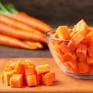 Zanahoria en cuadros