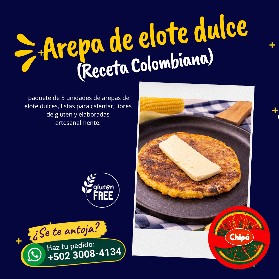 Arepas de Elote Dulce Bajo Cero- Sin Gluten